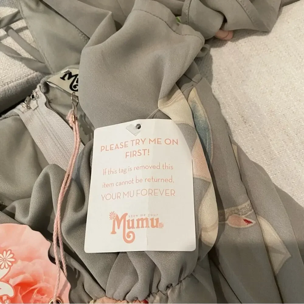 Show Me Your Mumu Faye Flutter Floral Maxi Empire Waist dress, size small - Picture 6 of 10